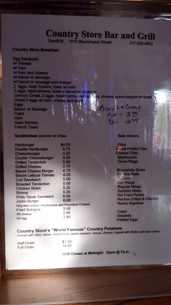 De Witt Country Store Menu image 1